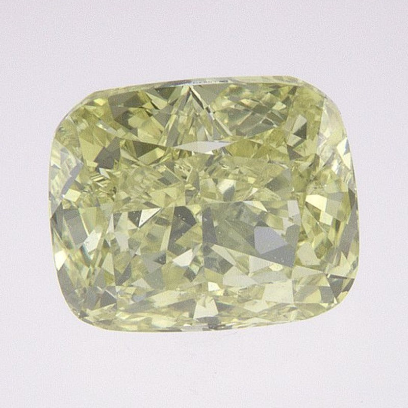 1.51 ct lab-grown fancy vivid yellow diamond, elongated cushion cut | Sapphire Row · cut7