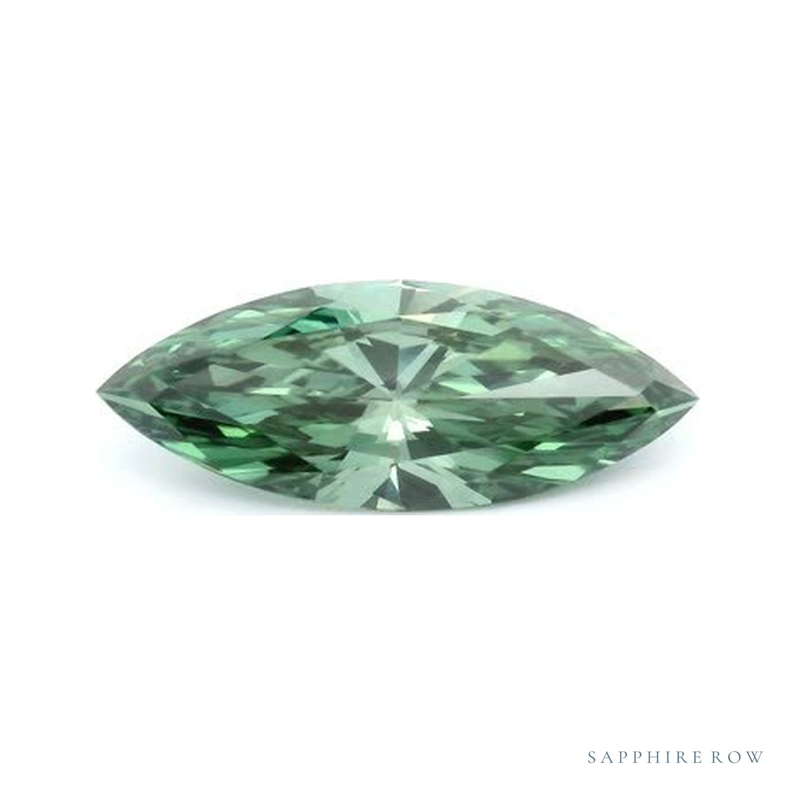 1.51 ct lab-grown fancy vivid green diamond, marquise cut | Sapphire Row · cut4