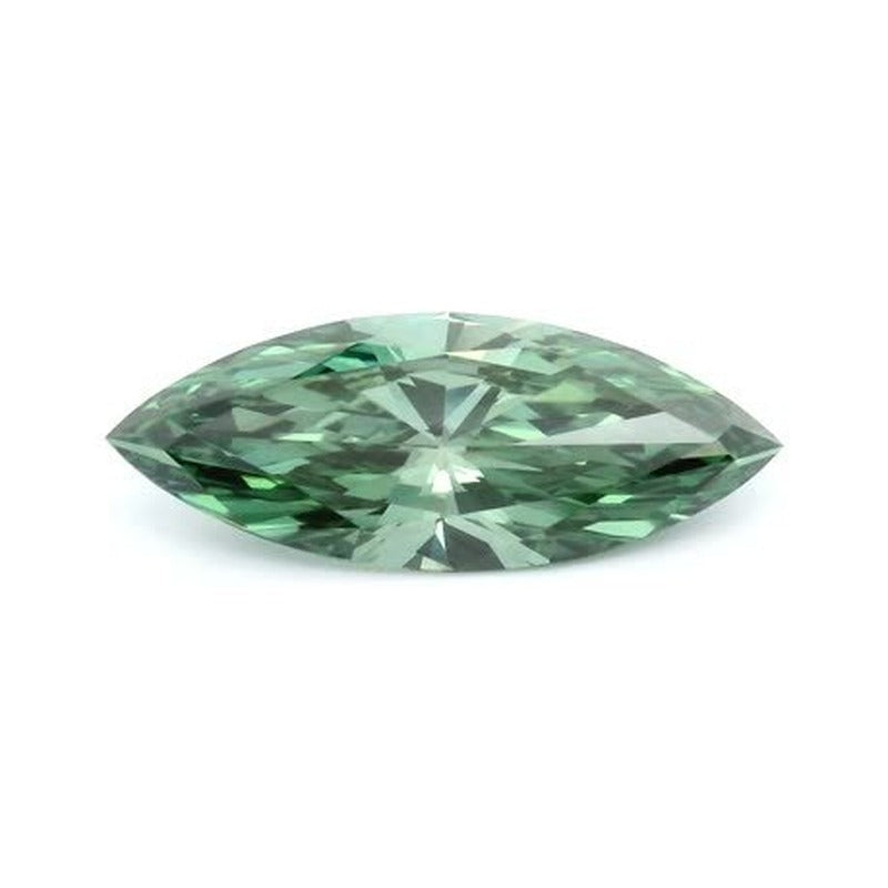 1.51 ct lab-grown fancy vivid green diamond, marquise cut | Sapphire Row · cut7