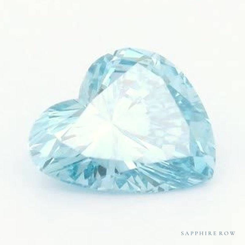 1.50 ct lab-grown fancy vivid blue diamond, heart cut | Sapphire Row · cut7