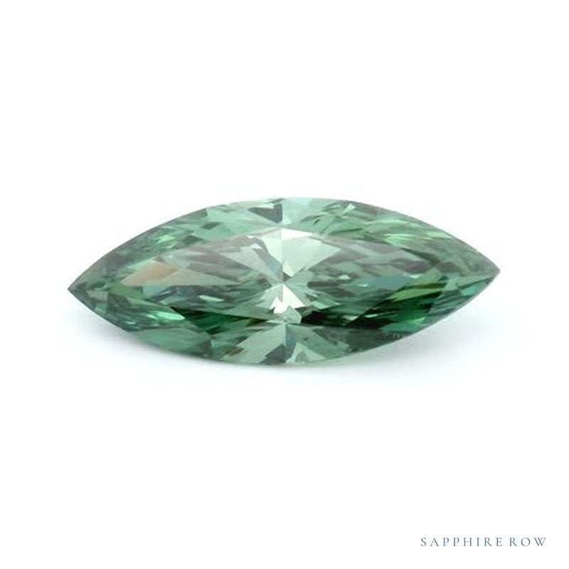 1.50 ct lab-grown fancy vivid green diamond, marquise cut | Sapphire Row · cut7