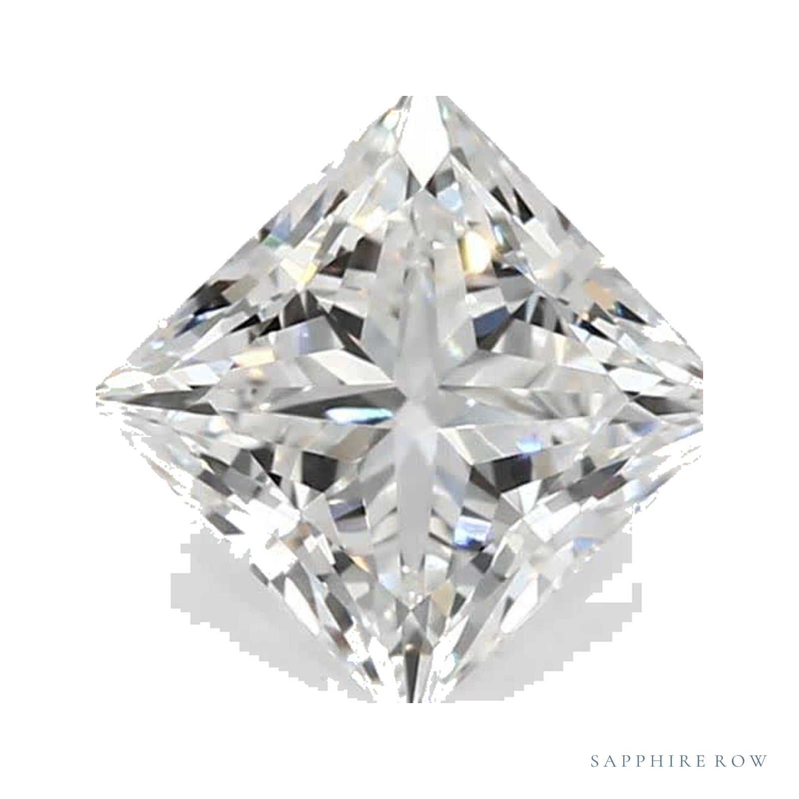 1.38 ct lab-grown diamond, square cut | Sapphire Row · cut4