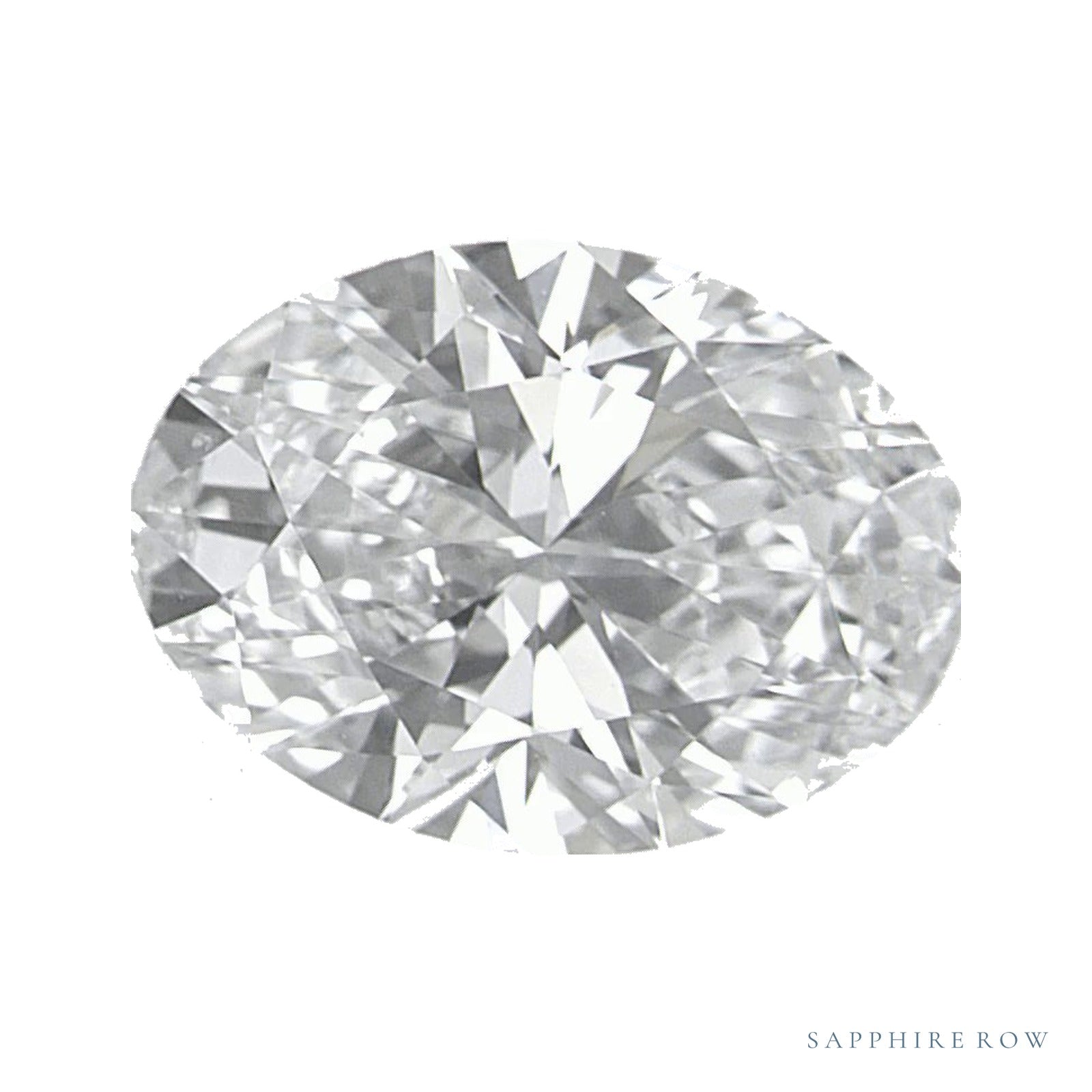 1.37 ct lab-grown diamond, oval cut | Sapphire Row · cut4
