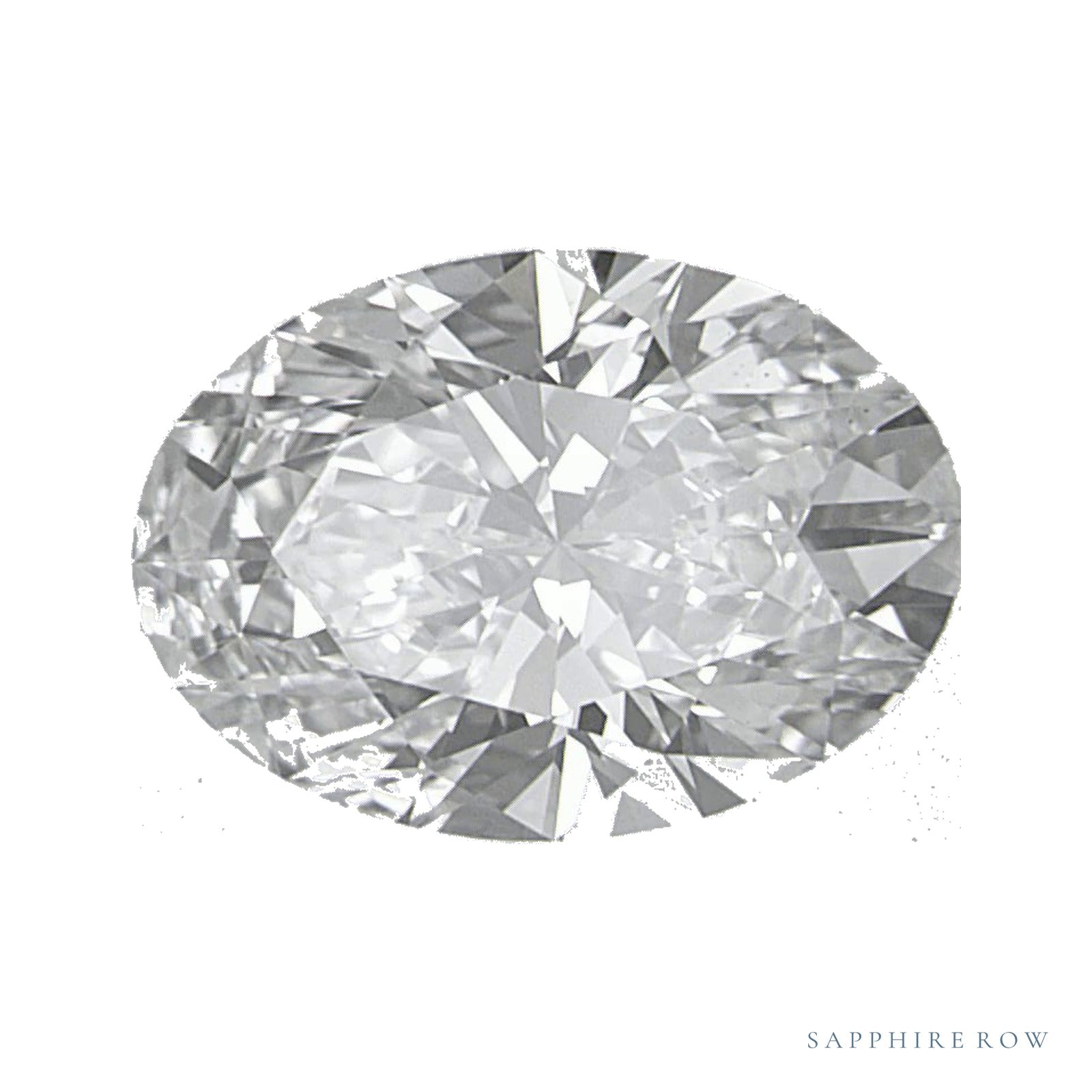 1.35 ct lab-grown diamond, oval cut | Sapphire Row · cut4