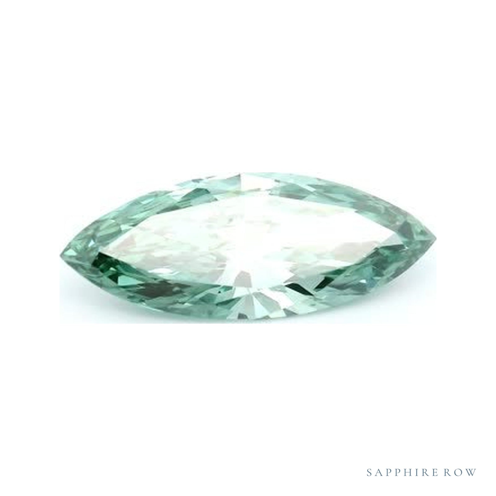 1.33 ct lab-grown fancy vivid green diamond, marquise cut | Sapphire Row · cut4