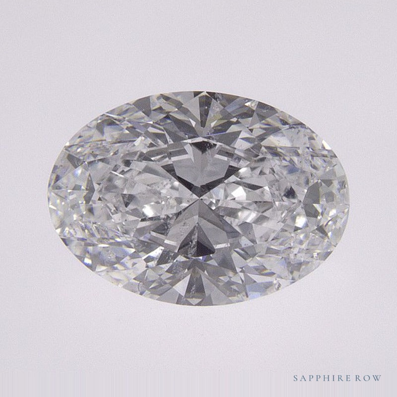 1.30 ct Oval Natural Diamond – D SI2 – Faceted Cut – GIA Certified — Sapphire Row · cut7