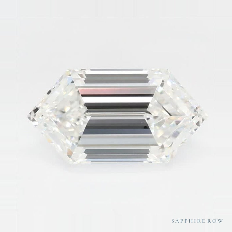 1.29 ct lab-grown diamond, elongated hexagon cut | Sapphire Row · cut7