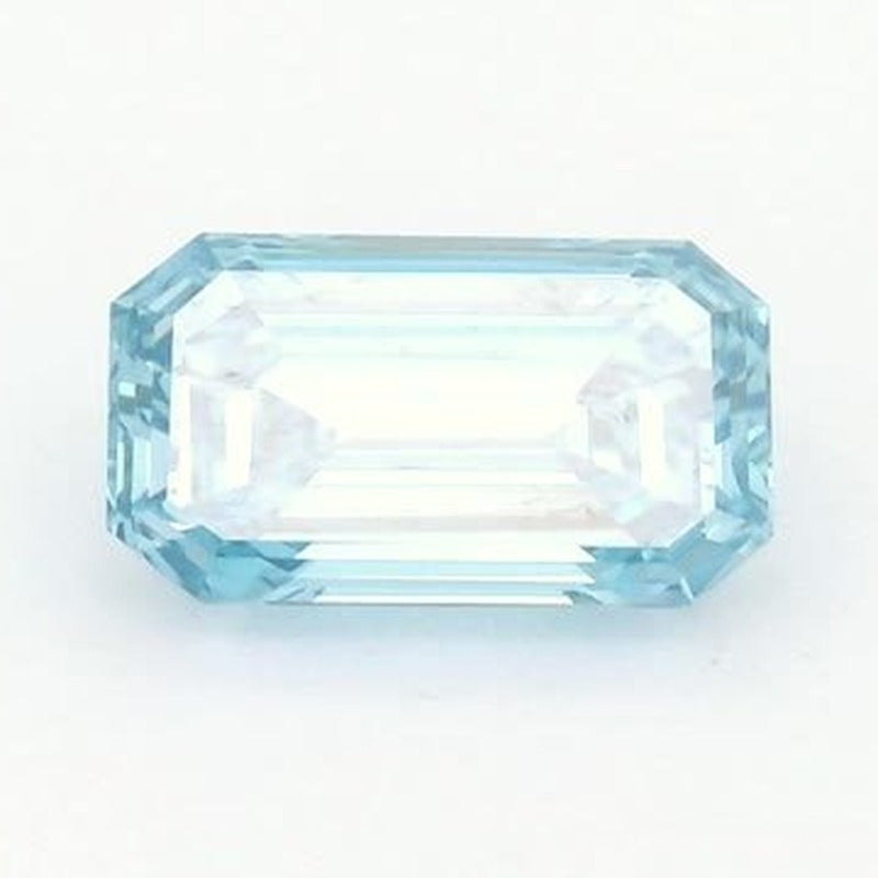 1.26 ct lab-grown fancy vivid blue diamond, emerald cut | Sapphire Row · cut7