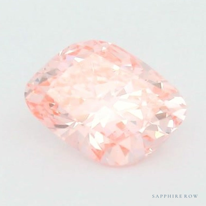 1.26 ct lab-grown fancy vivid pink diamond, elongated cushion cut | Sapphire Row · cut7