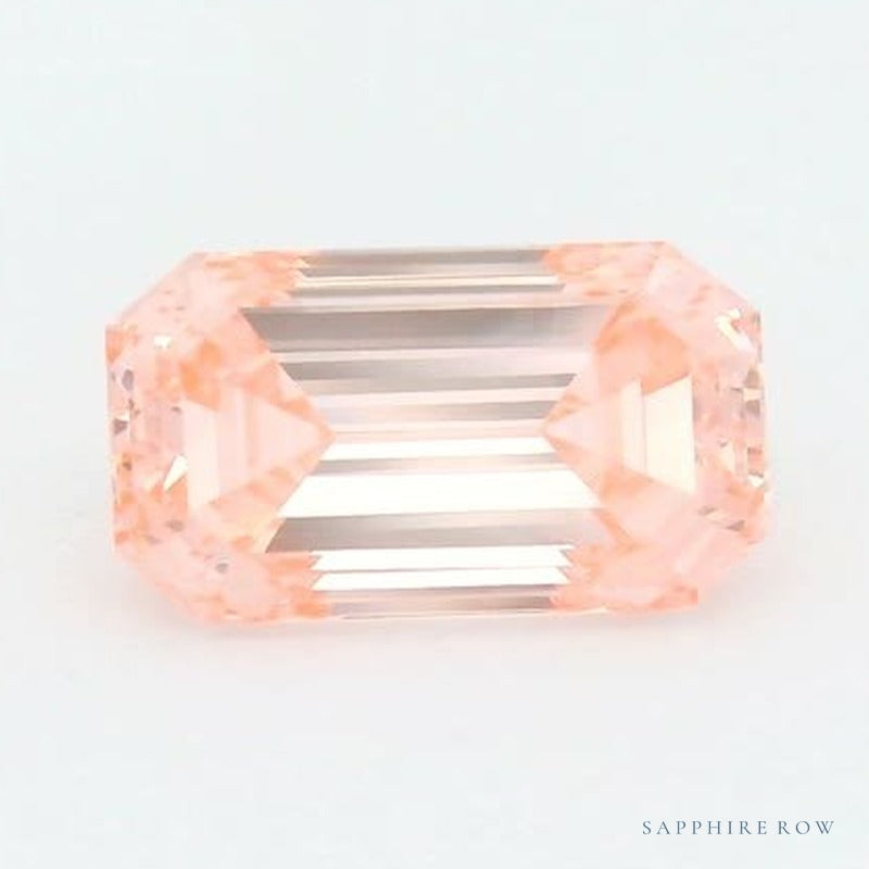 1.26 ct lab-grown fancy vivid pink diamond, emerald cut | Sapphire Row · cut6