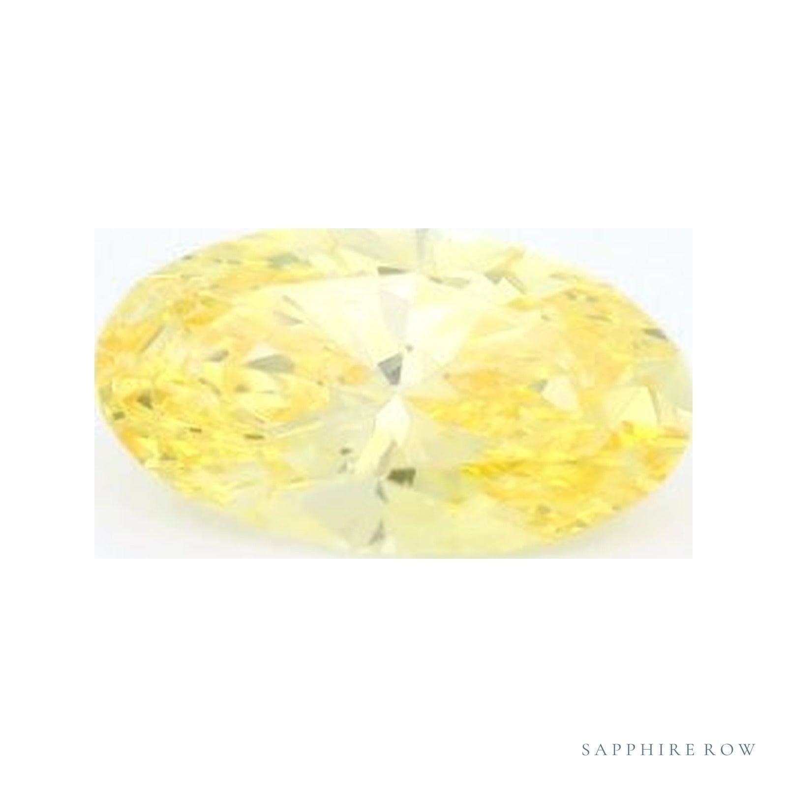 1.24 ct lab-grown fancy vivid yellow diamond, oval cut | Sapphire Row · cut4