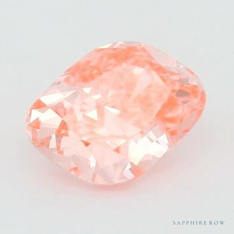 1.24 ct lab-grown fancy vivid pink diamond, elongated cushion cut | Sapphire Row · cut7