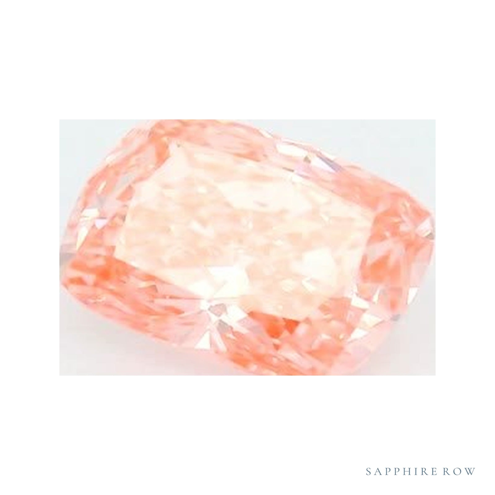1.23 ct lab-grown fancy vivid pink diamond, elongated cushion cut | Sapphire Row · cut4