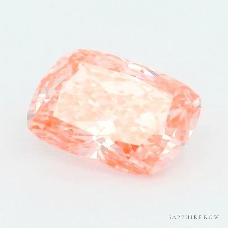 1.23 ct lab-grown fancy vivid pink diamond, elongated cushion cut | Sapphire Row · cut7