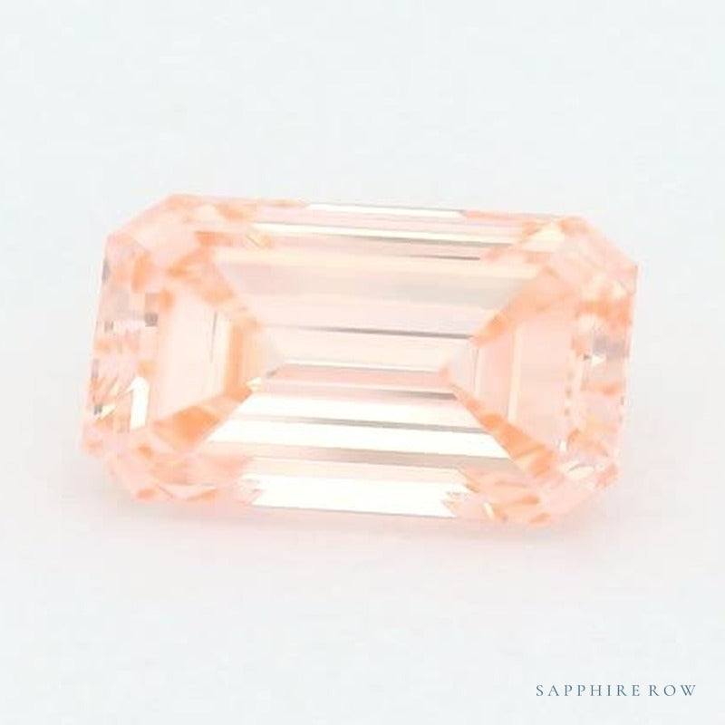 1.23 ct lab-grown fancy vivid pink diamond, emerald cut | Sapphire Row · cut6