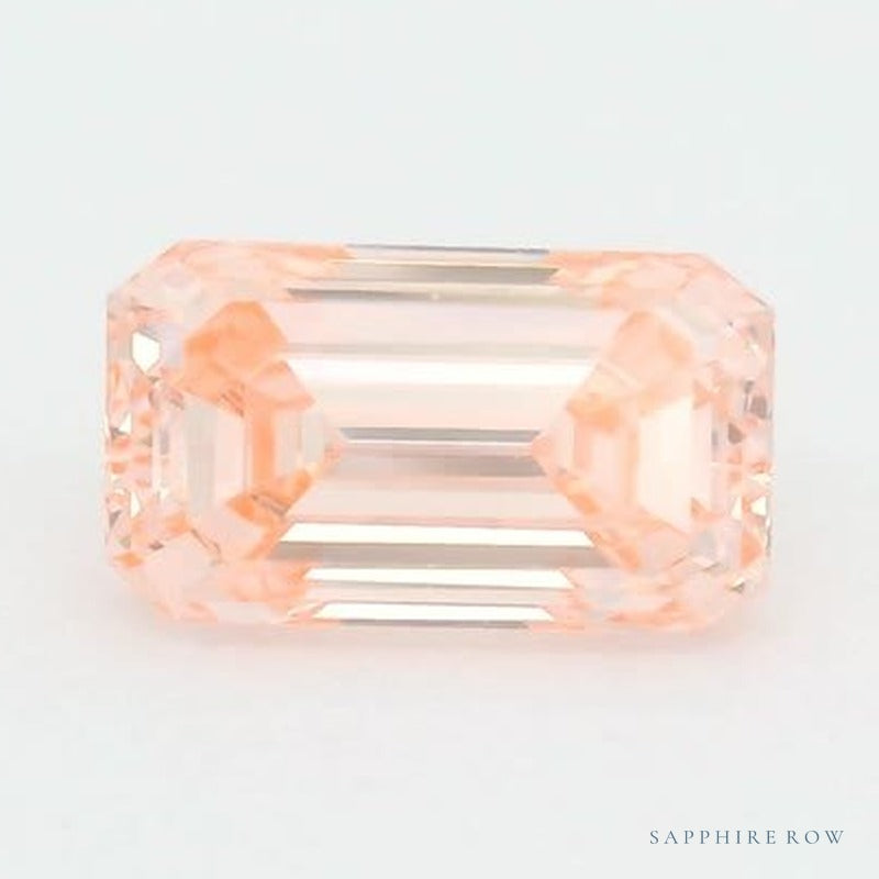 1.21 ct lab-grown fancy vivid pink diamond, emerald cut | Sapphire Row · cut6