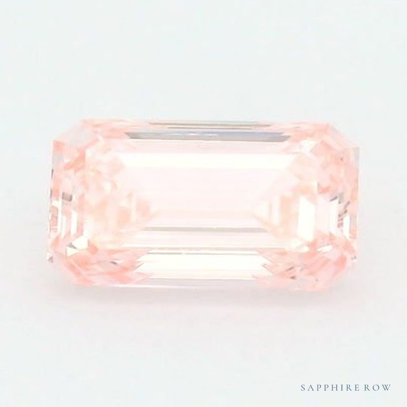 1.21 ct lab-grown fancy vivid pink diamond, emerald cut | Sapphire Row · cut6