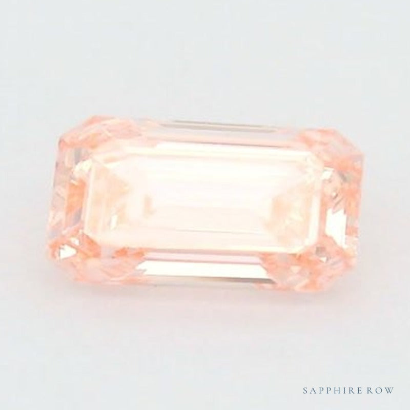 1.17 ct lab-grown fancy vivid pink diamond, emerald cut | Sapphire Row · cut6
