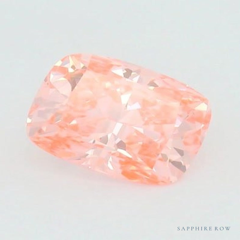 1.11 ct lab-grown fancy vivid pink diamond, elongated cushion cut | Sapphire Row · cut7
