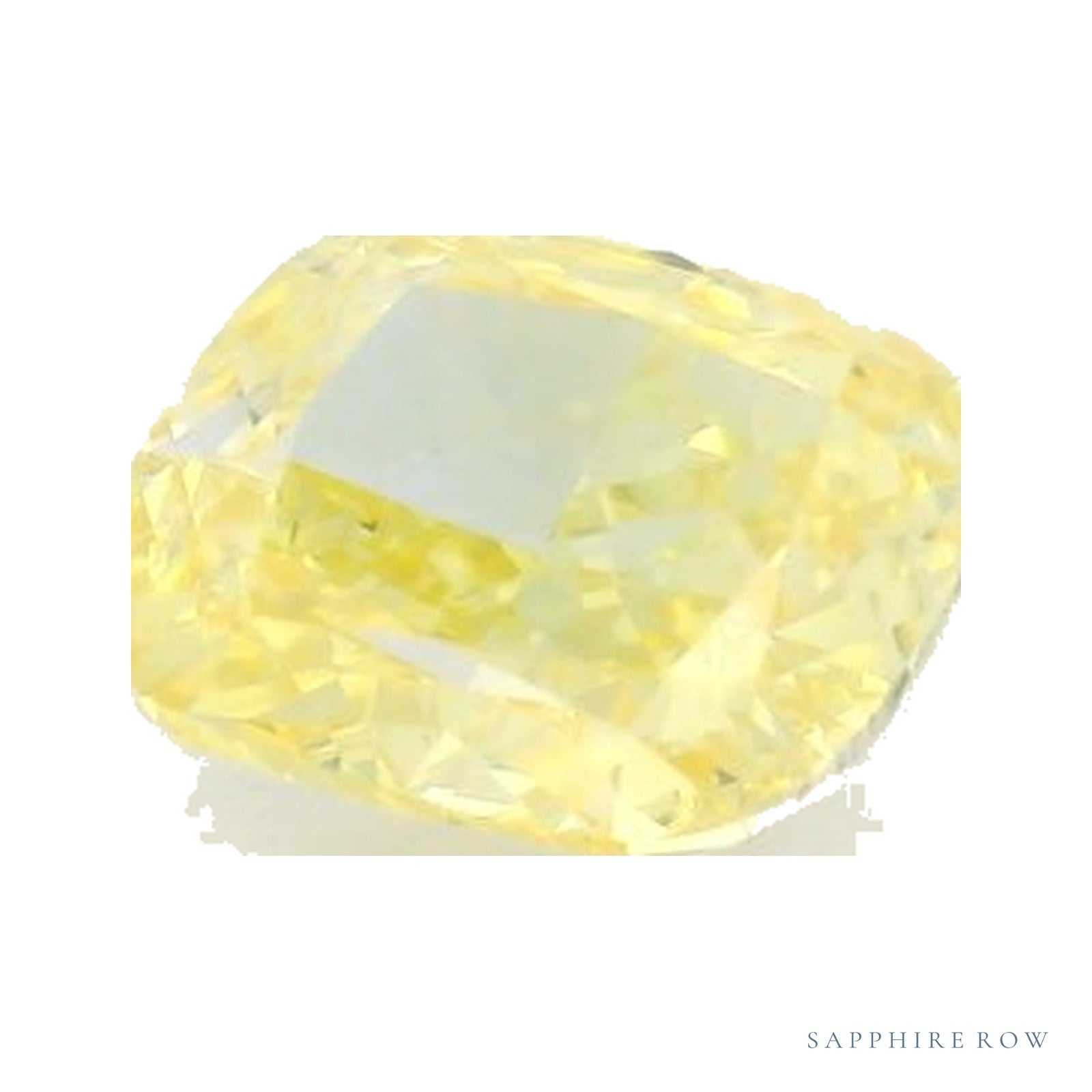 1.08 ct lab-grown fancy intense yellow diamond, cushion cut | Sapphire Row · cut4