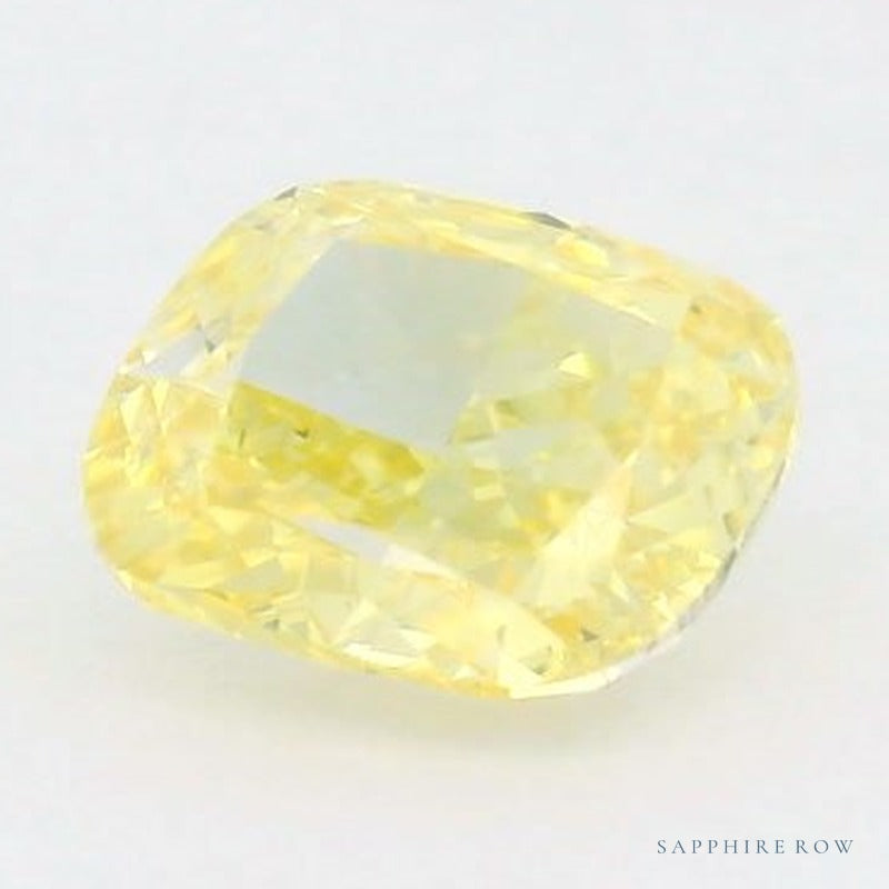 1.08 ct lab-grown fancy intense yellow diamond, cushion cut | Sapphire Row · cut7