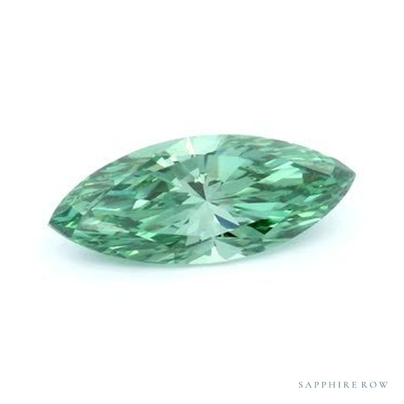 1.07 ct lab-grown fancy vivid green diamond, marquise cut | Sapphire Row · cut7