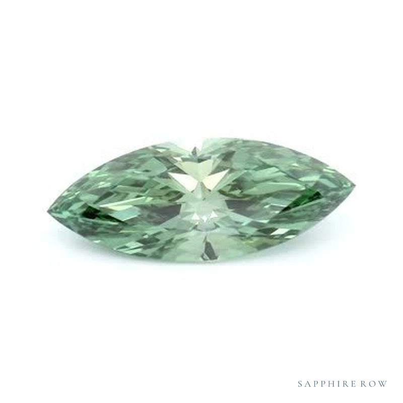 1.06 ct lab-grown fancy vivid green diamond, marquise cut | Sapphire Row · cut7