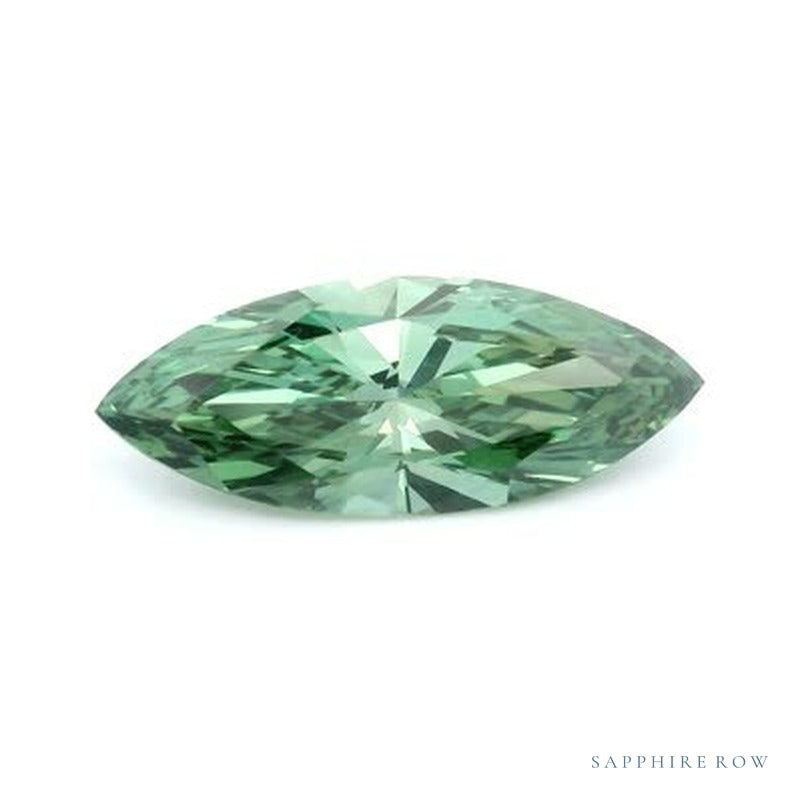 1.04 ct lab-grown fancy vivid green diamond, marquise cut | Sapphire Row · cut7