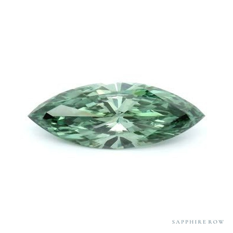 1.04 ct lab-grown fancy vivid green diamond, marquise cut | Sapphire Row · cut7