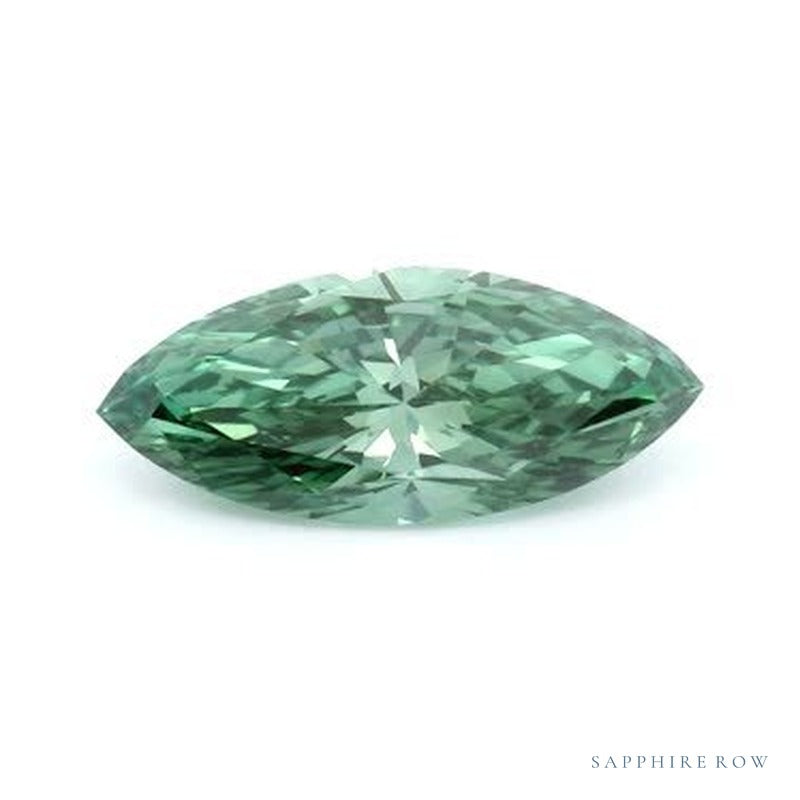 1.03 ct lab-grown fancy vivid green diamond, marquise cut | Sapphire Row · cut7