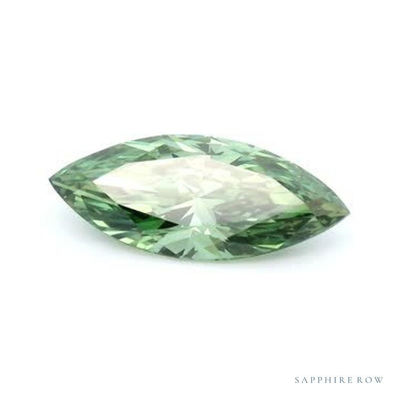 1.01 ct lab-grown fancy vivid green diamond, marquise cut | Sapphire Row · cut7