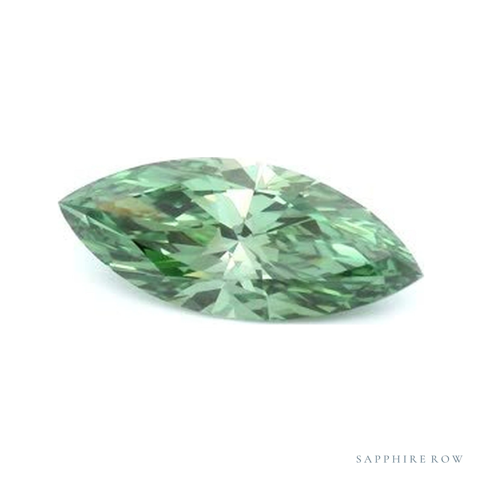 1.01 ct lab-grown fancy vivid green diamond, marquise cut | Sapphire Row · cut4