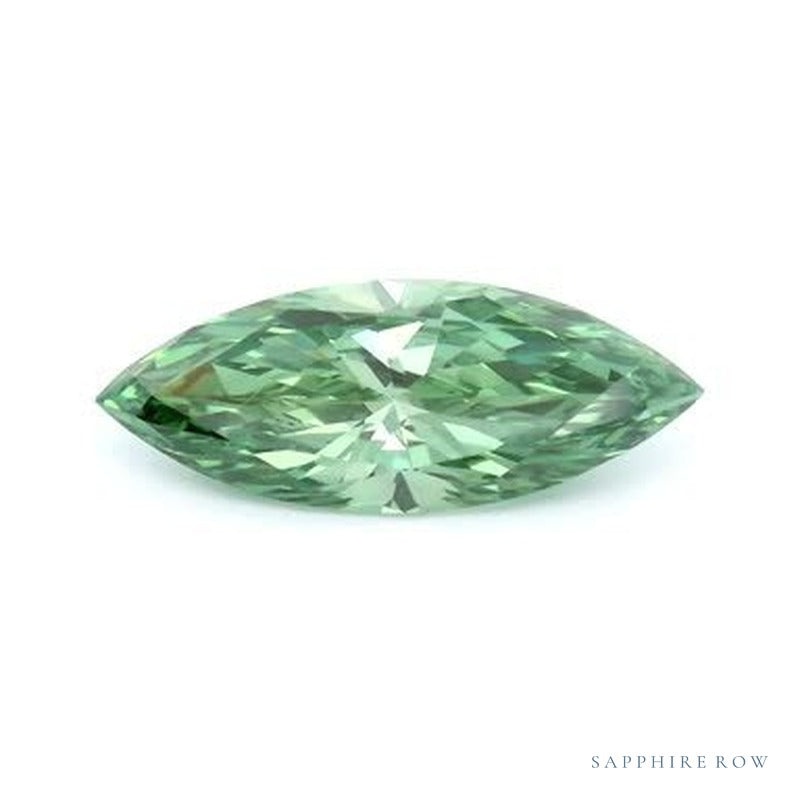 1.01 ct lab-grown fancy vivid green diamond, marquise cut | Sapphire Row · cut7