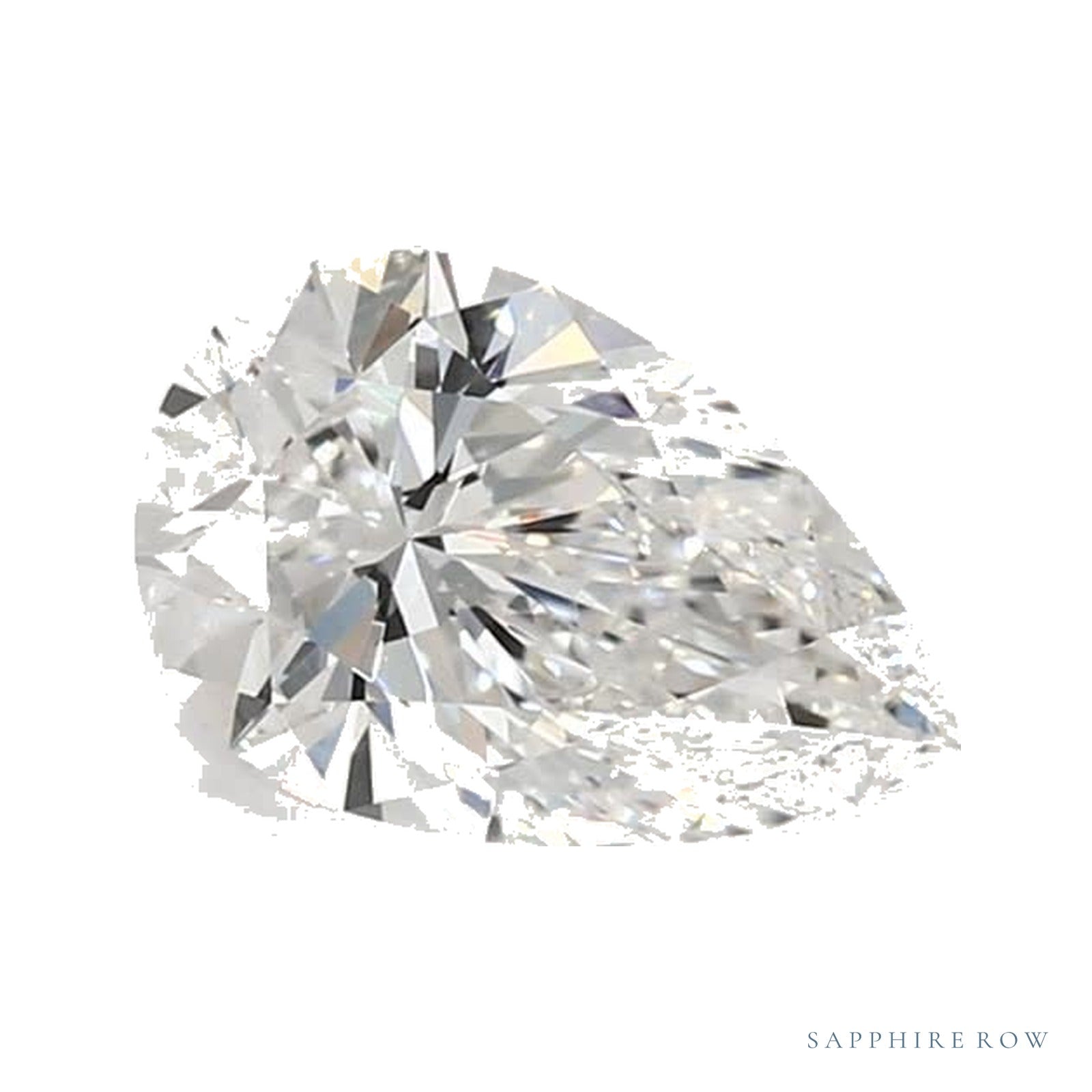 1.00 ct lab-grown diamond, pear cut | Sapphire Row · cut4