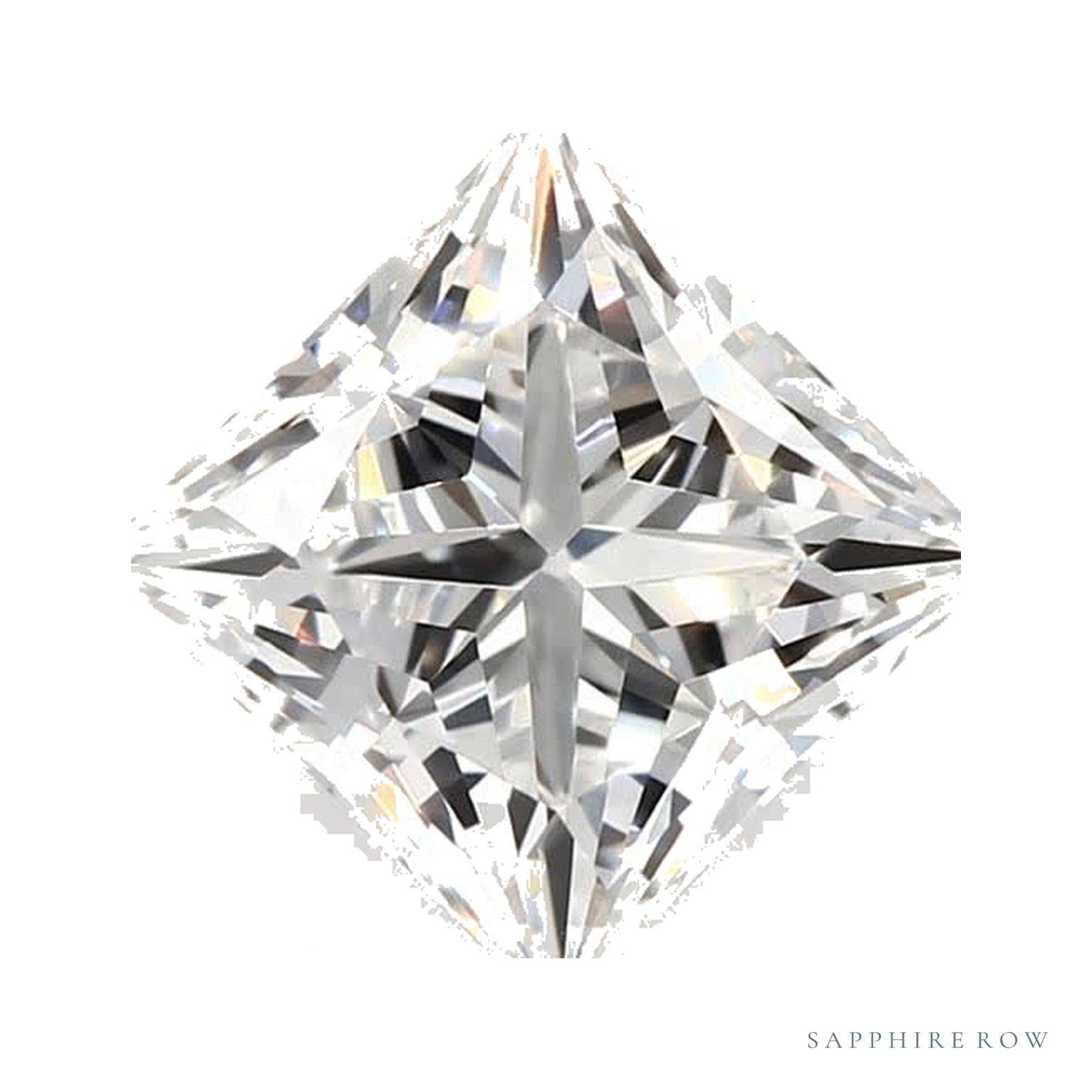0.88 ct lab-grown diamond, square cut | Sapphire Row · cut4