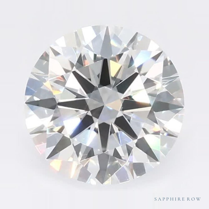 0.88 ct Round Lab-Grown Diamond – E VVS2 – Faceted Cut – GCAL Certified — Sapphire Row · cut7