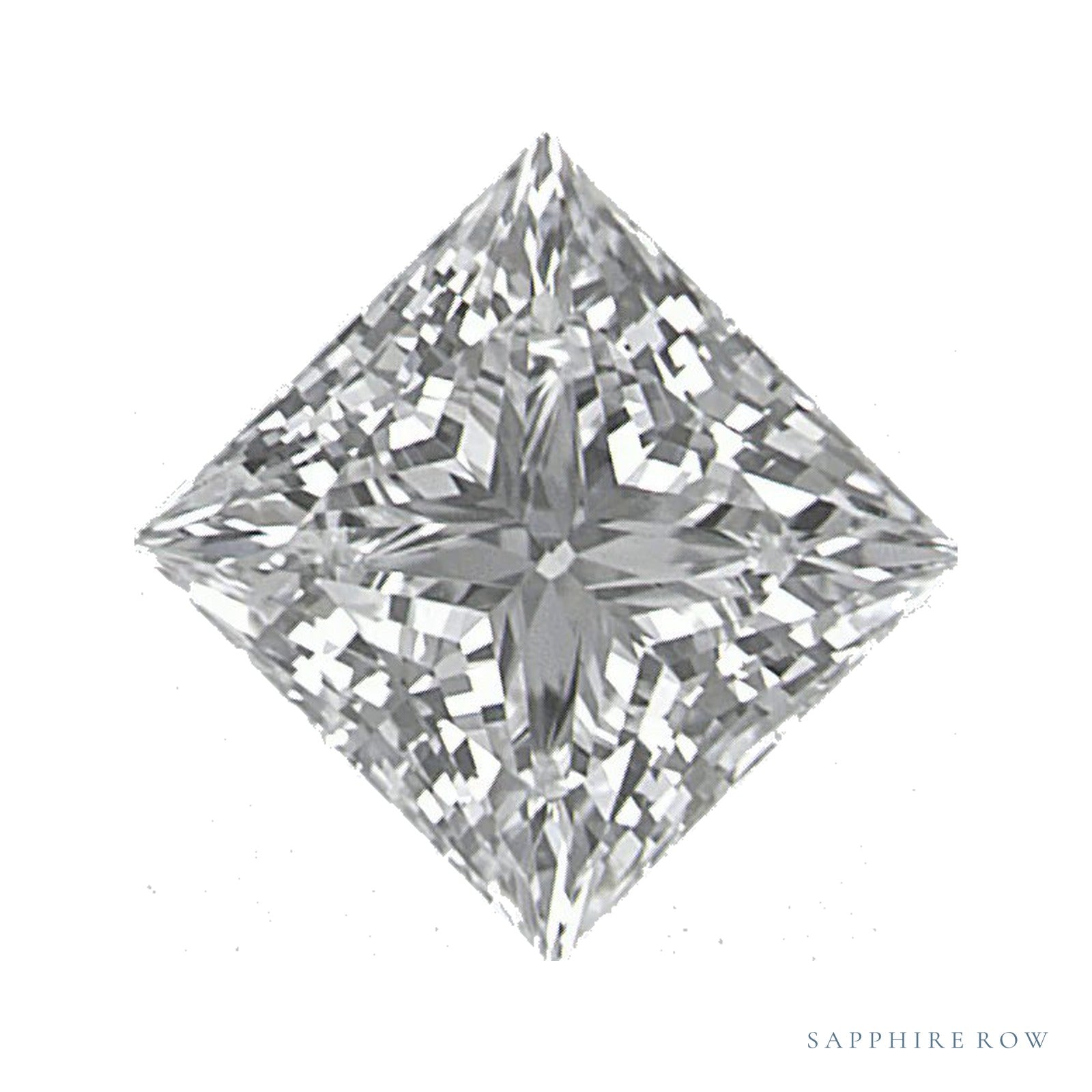 0.85 ct lab-grown diamond, square cut | Sapphire Row · cut4