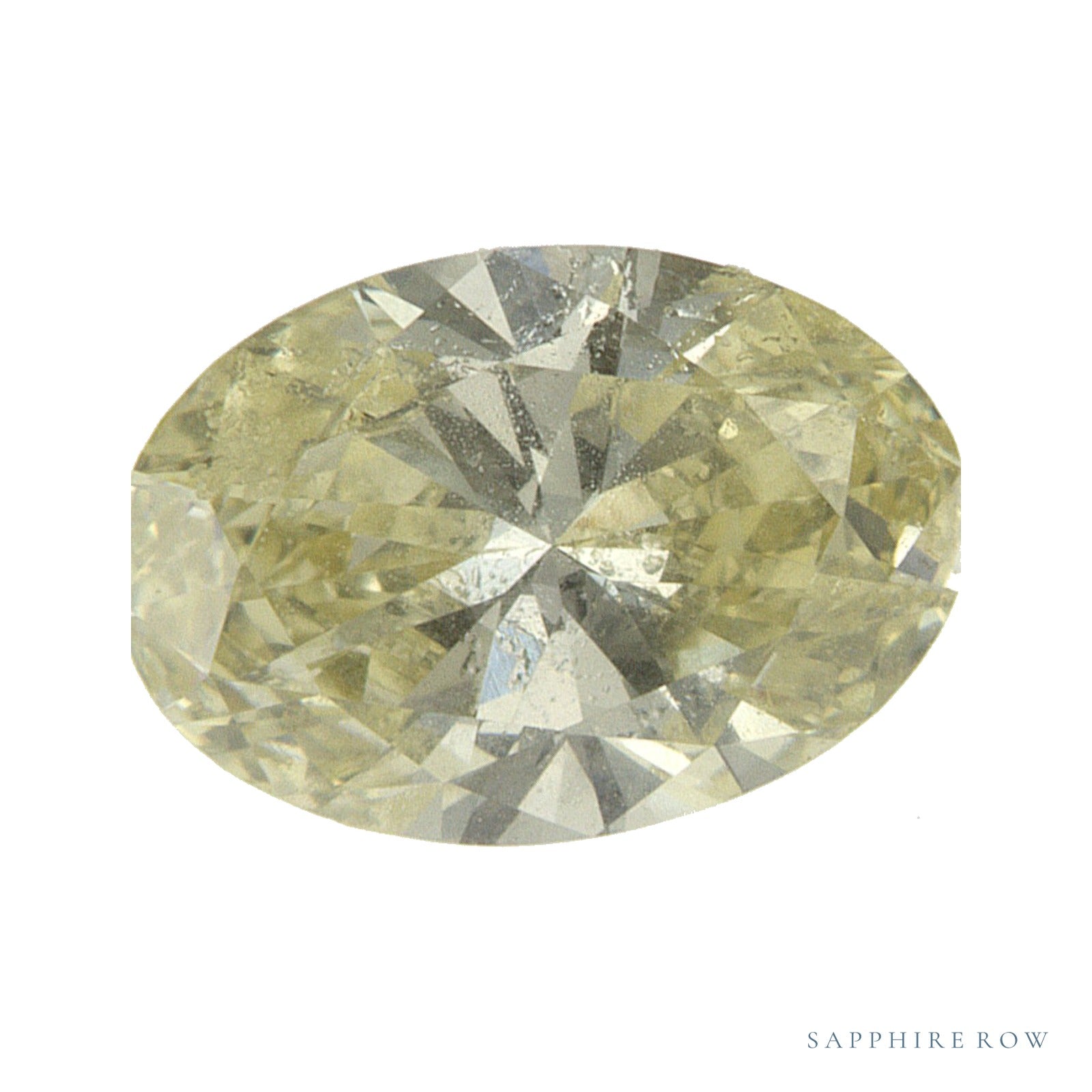 0.82 ct lab-grown fancy vivid yellow diamond, oval cut | Sapphire Row · cut4