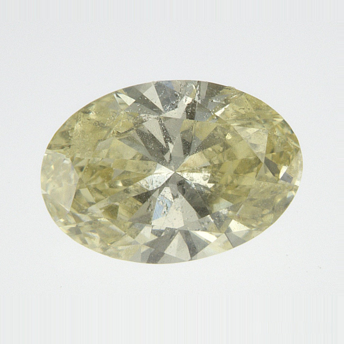 0.82 ct lab-grown fancy vivid yellow diamond, oval cut | Sapphire Row · cut7