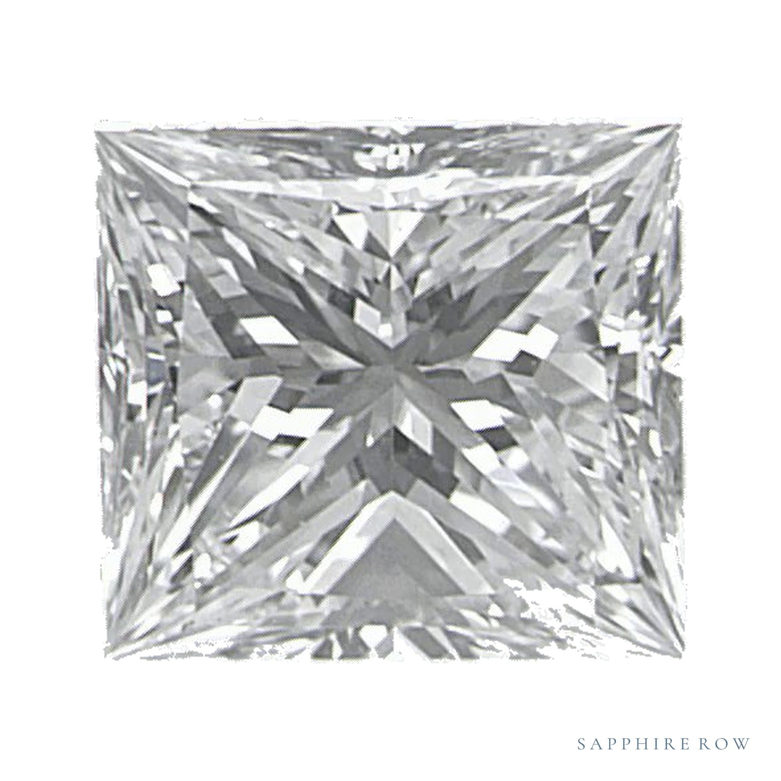 0.80 ct natural diamond, square cut | Sapphire Row · cut4