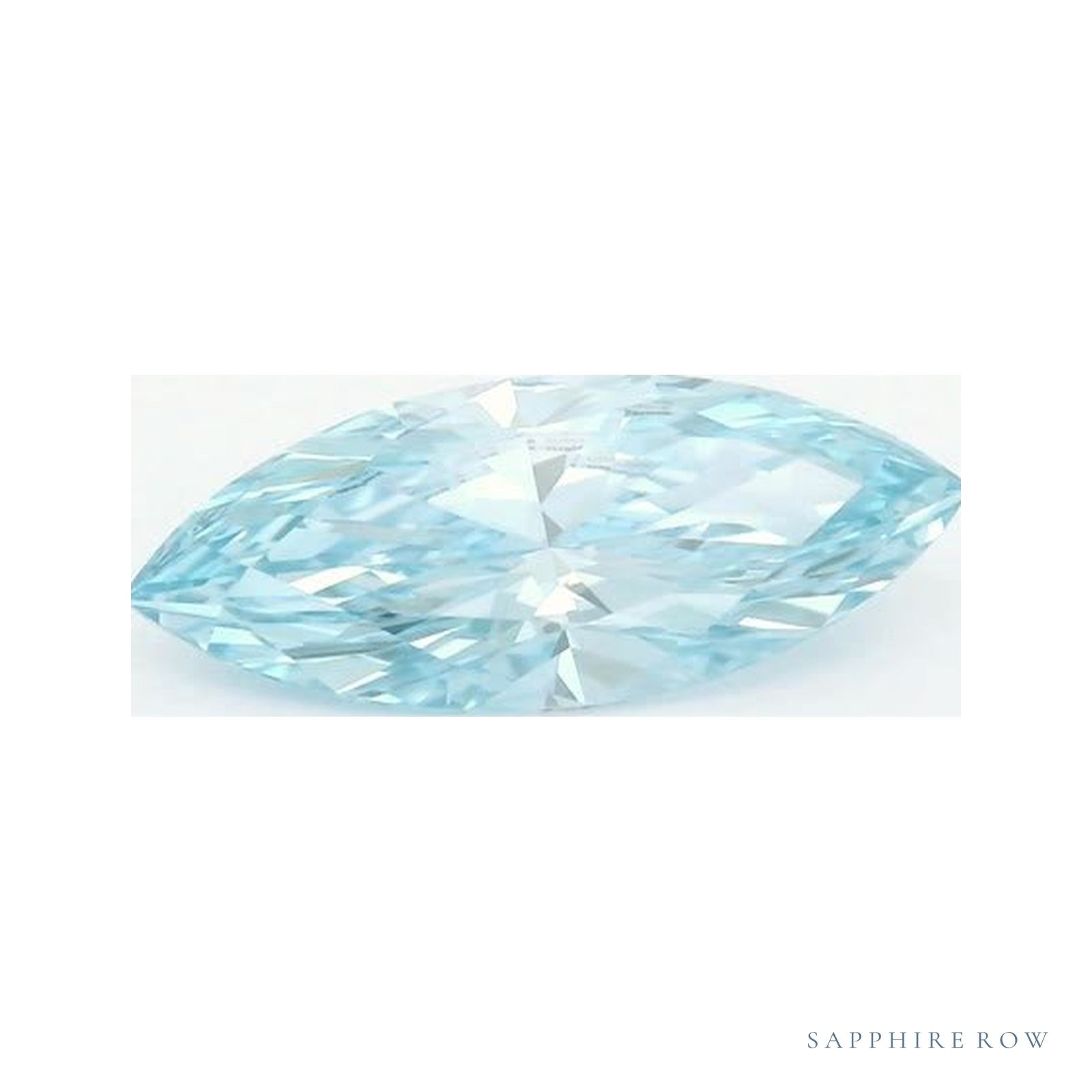 0.72 ct lab-grown fancy vivid blue diamond, marquise cut | Sapphire Row · cut4