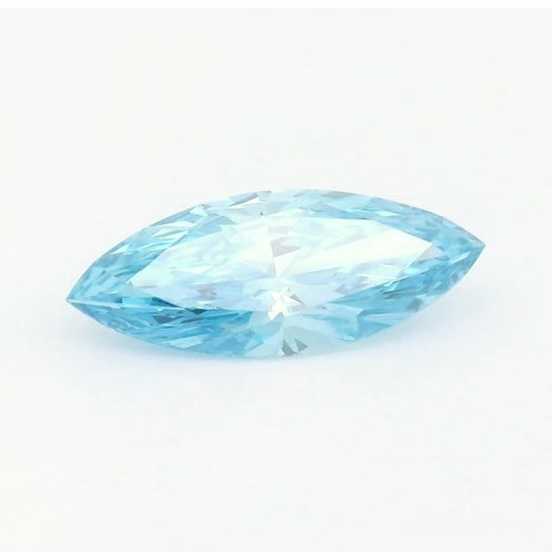 0.71 ct lab-grown fancy vivid blue diamond, marquise cut | Sapphire Row · cut7