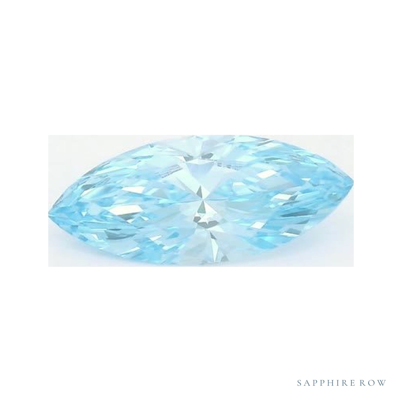 0.70 ct lab-grown fancy vivid blue diamond, marquise cut | Sapphire Row · cut4