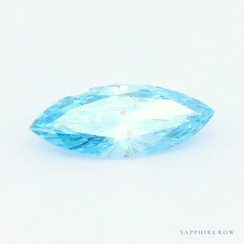 0.70 ct lab-grown fancy vivid blue diamond, marquise cut | Sapphire Row · cut7
