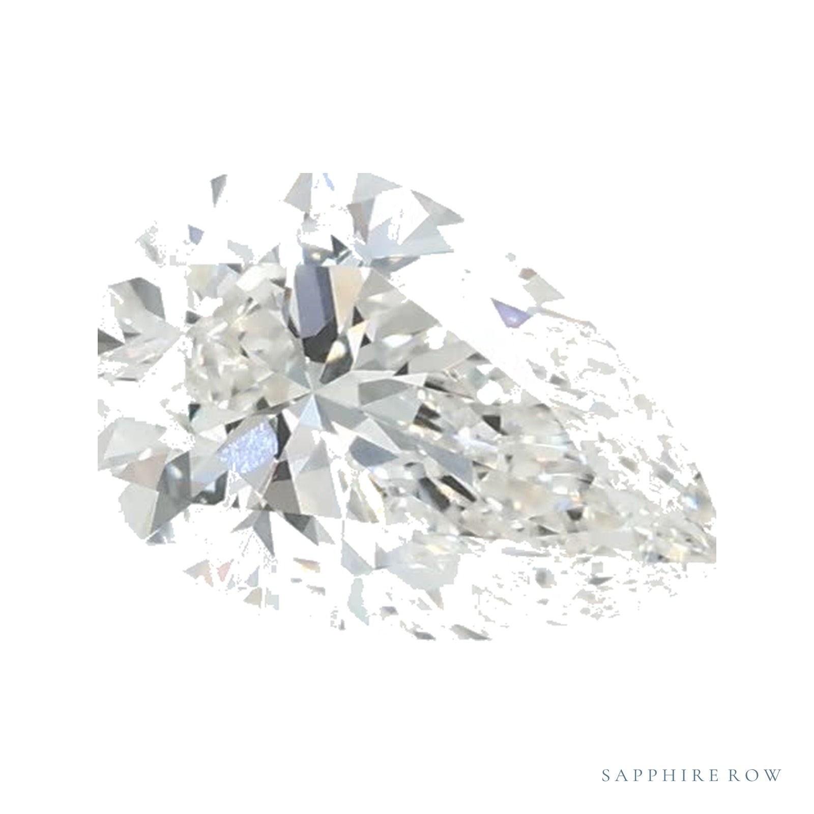 0.70 ct lab-grown diamond, pear cut | Sapphire Row · cut4