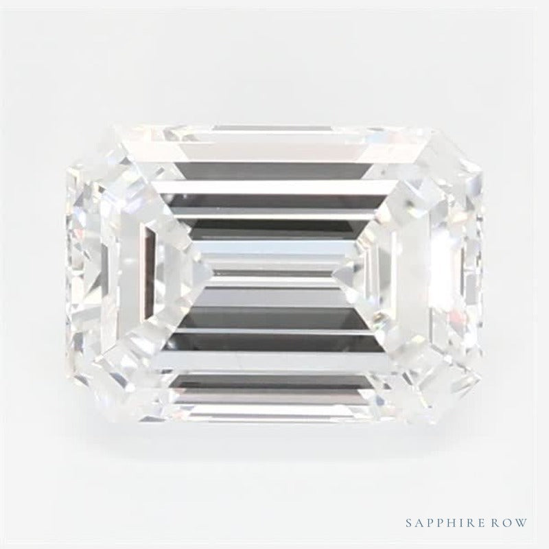 0.65 ct lab-grown diamond, emerald cut | Sapphire Row · cut6