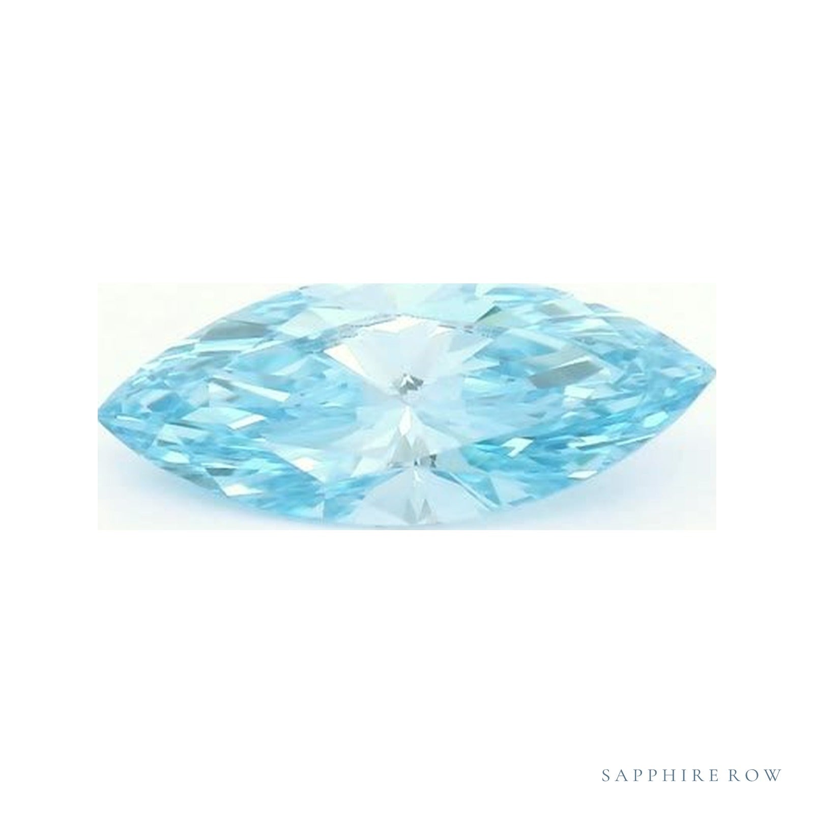 0.62 ct lab-grown fancy vivid blue diamond, marquise cut | Sapphire Row · cut4