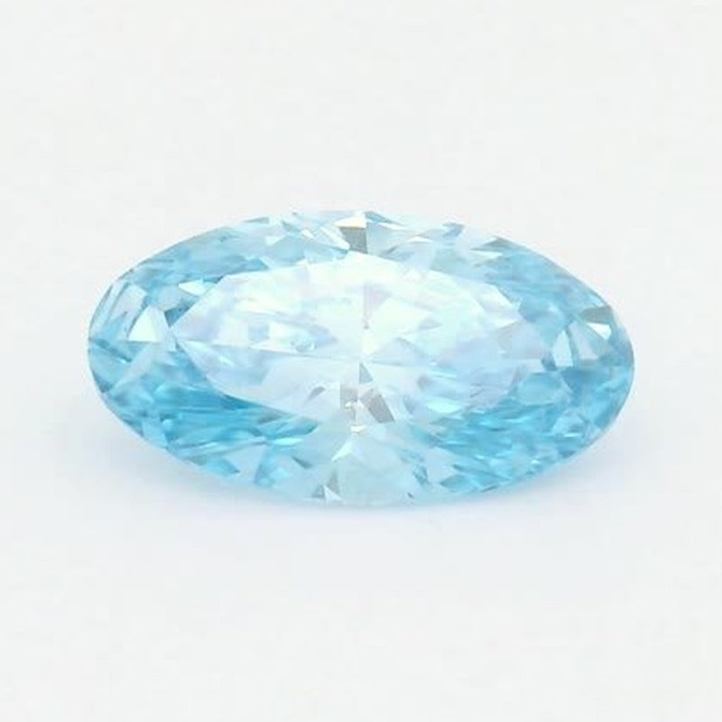 0.61 ct lab-grown fancy vivid blue diamond, oval cut | Sapphire Row · cut7