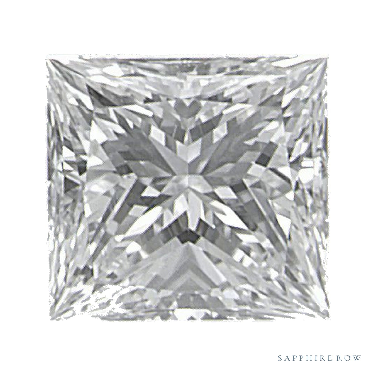 0.60 ct natural diamond, square cut | Sapphire Row · cut4