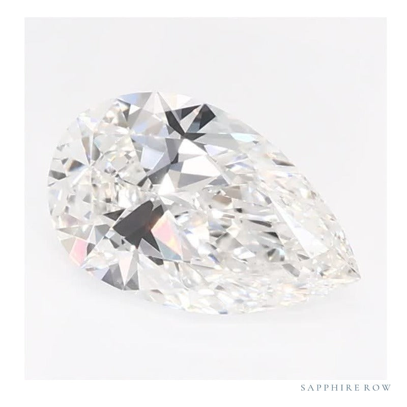 0.58 ct lab-grown diamond, pear cut | Sapphire Row · cut7